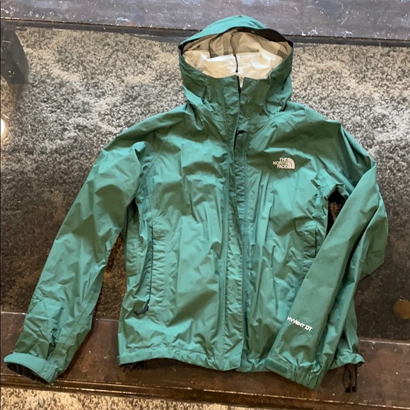 North face green rain jacket - Picture 1 of 5